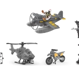 set militaire avec avion et tour 21 cm