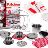 Set de cuisine pour enfants 3+ avec vaisselle et costume de chef