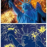 dino puzzle lumineux statue de la liberté fluorescente 1000 pièces