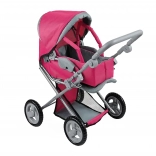Woopie Royal poussette pour poupées 3‑en‑1 avec couffin et poignée réglable