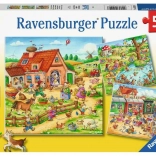 Ravensburger puzzle vacances à la campagne 3×49 pièces