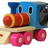 Locomotive en bois à tirer avec la Petite Taupe