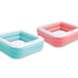 Piscine pour enfants gonflable carrée 86 × 86 cm avec fond souple