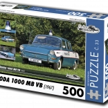 Puzzle Retro-voitures Škoda 1000 MB VB (1967) 500 pièces