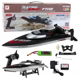 Bateau RC de course FT012 noir, max 50 km/h
