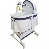 Berceau multifonction pour bébé avec mobile et veilleuse Sweet Melody Simple Gray