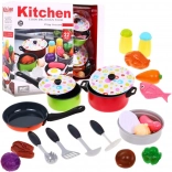 Ensemble de cuisine coloré pour enfants 3+ avec casseroles, jouets et accessoires de cuisine - 22 pièces