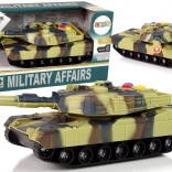 Char militaire 1:32 camouflage marron avec sons et lumières