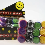 Hacky sack tricoté – balle à jongler footbag, lot de 24 pièces
