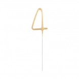 Cierge magique doré chiffre quatre
