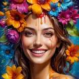 ENJOY puzzle jeune fille florale 1000 pièces