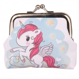 Porte-monnaie enfant avec licorne et petites étoiles