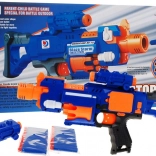 pistolet pour enfants à tir rapide BLAZE STORM avec projectiles en mousse et crosse amovible
