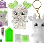 Kit créatif DIY Pendentif renne en cristal 3D blanc