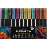 Marqueurs métalliques acryliques 12 pcs pour utilisation universelle