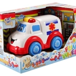 Ambulance à piles avec lumière et son 15 cm