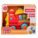 Train interactif avec sons d'animaux