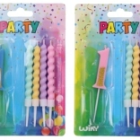 Bougie de fête numéro 1 avec 4 bougies
