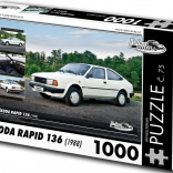 Puzzle RETRO-AUTA Škoda Rapid 136 (1988) – 1000 pièces