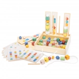 Ensemble en bois de tri et d’enfilage de perles