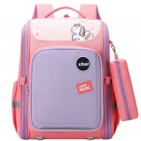 Sac à dos scolaire pastel avec licorne et éléments réfléchissants