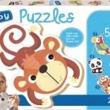 Educa baby puzzle Animaux sauvages 5-en-1 (3–5 pièces)