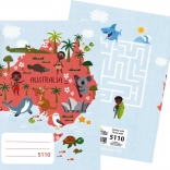 Cahier scolaire A5 10 feuilles quadrillé 10 × 10 mm – Australie