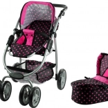 Poussette pour poupées Alice 2-en-1 avec nacelle et siège sport