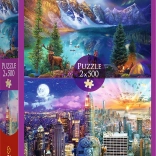 Puzzle 2x500 – voyage à travers l’Amérique TREFL