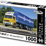 Puzzle rétro‑autos camion Liaz 100.47 avec semi‑remorque BSS NV 31.23.22 (1977–1984) – 1000 pièces