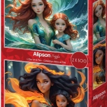 ALIPSON Puzzle Mère et Fille : Eau et Feu 2x500 pièces