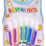 Creatoys peintures nacrées pour textile, set de 6 pièces