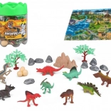 Set de dinosaures 24 pcs dans une boîte de rangement