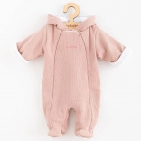 Combinaison d’hiver pour enfant avec capuche NEW BABY Frosty rose 80 (9–12 mois)
