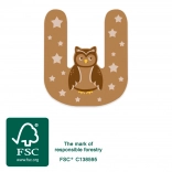 Lettre en bois U petit pied