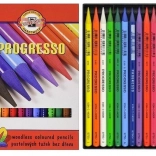 Crayons sans bois Progresso Aquarell 12 pcs KOH‑I‑NOOR