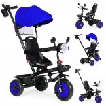 Tricycle enfant 3-en-1 avec siège pivotant et auvent, bleu, ECOTOYS
