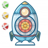 Woopie Jeu d’adresse Fléchettes à Scratch Cible Fusée