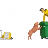 Noch Funny-Scenes Attention, chien ! – figurines et scène pour réseau ferroviaire à l’échelle H0