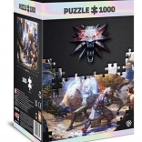 Puzzle GOOD LOOT The Witcher – Geralt et Triss au combat 1000 pièces