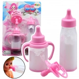 Ensemble pour poupées avec lait disparaissant et tétine