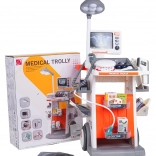 méga chariot médical et dentaire pour enfants avec accessoires et effets lumineux et sonores