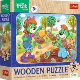 Puzzle en bois TREFLÍCI 24 pièces