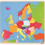 Goki puzzle en bois Carte de l’Europe 35 pièces
