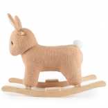 Bieco lapin à bascule Fine en bouclette sur patins en bois
