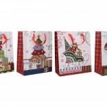 Sac cadeau en papier M de Noël 26 × 32 × 12 cm