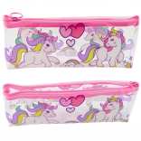 Trousse transparente pour fille avec licornes