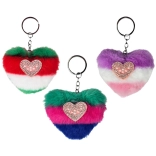 porte-clés en peluche cœur 9 cm