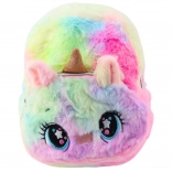 Sac à dos en peluche pour enfant Licorne Arc-en-ciel 20 cm 3L