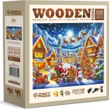 Puzzle en bois Le trajet festif du Père Noël